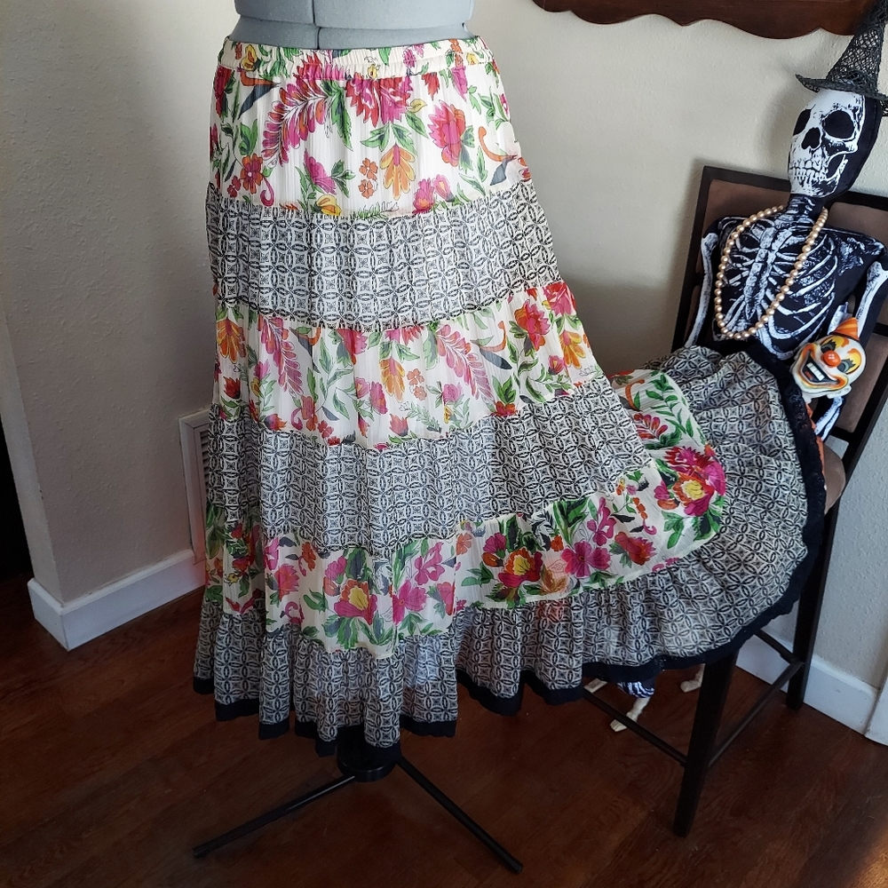 Vintage Large Coldwater Creek Fairycore Cottagecore broom skirt